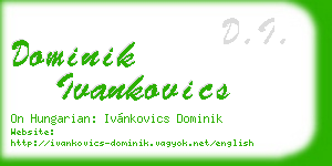 dominik ivankovics business card